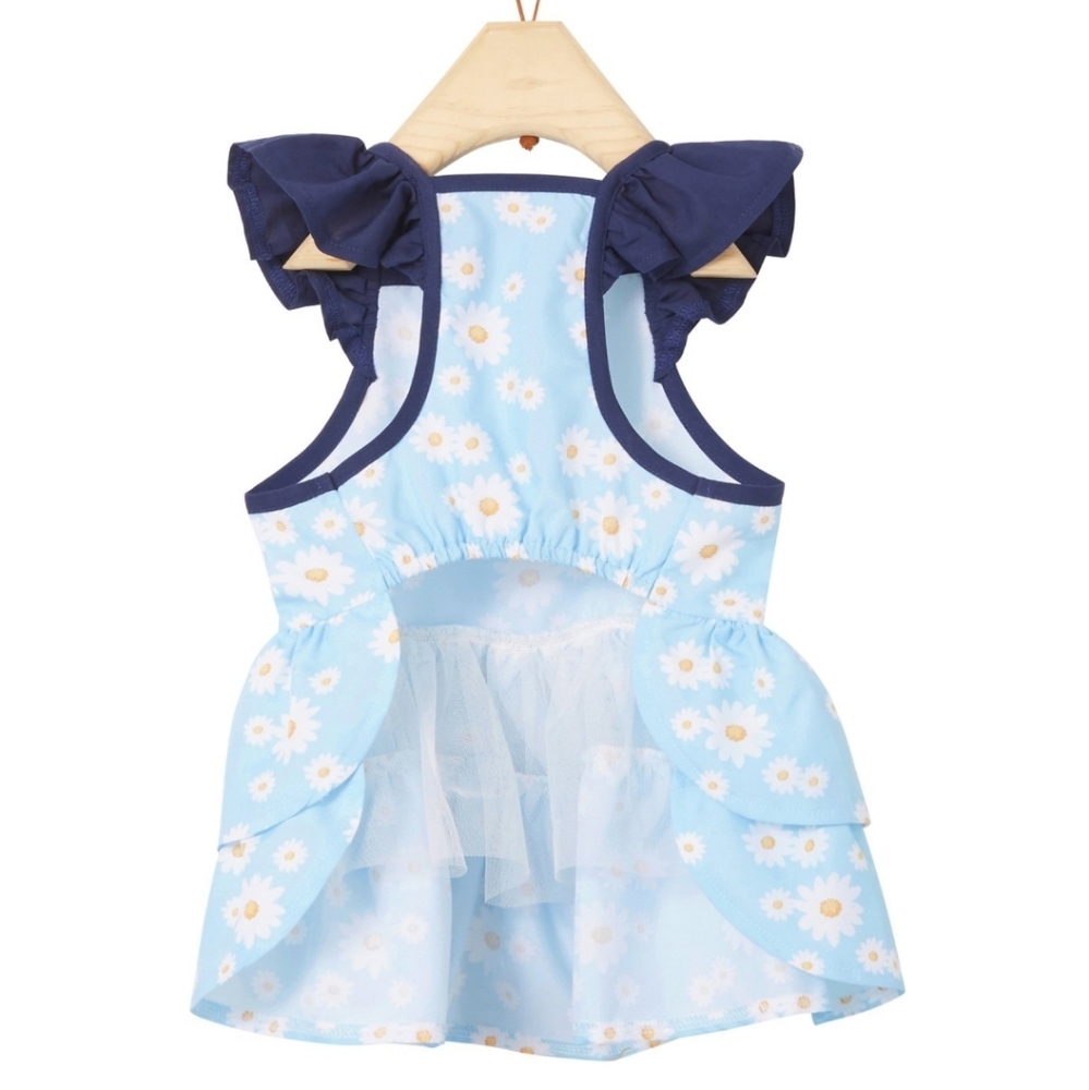 New Blue Daisies Dog & Cat Dress - Picture 2 of 6